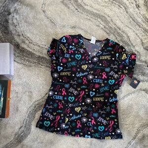 Breast cancer awareness scrub top​